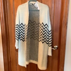 Black and white soft sweater